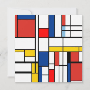 Piet Mondrian Invitation