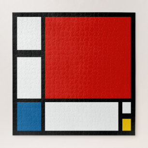 Piet Mondrian, Large Composition ii Jigsaw Puzzle