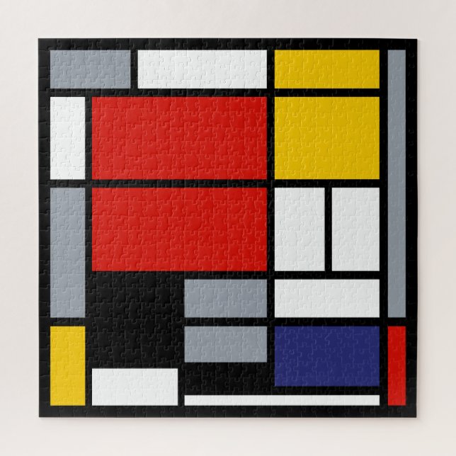 Piet Mondrian, Large Composition with Red Plane Jigsaw Puzzle (Vertical)