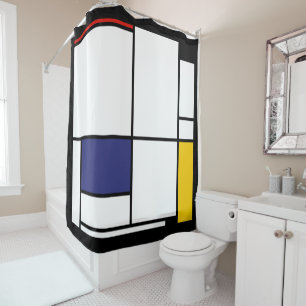 Piet Mondrian, Large Tableau 1 Shower Curtain
