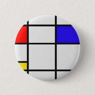Piet Mondrian Modern Art 6 Cm Round Badge