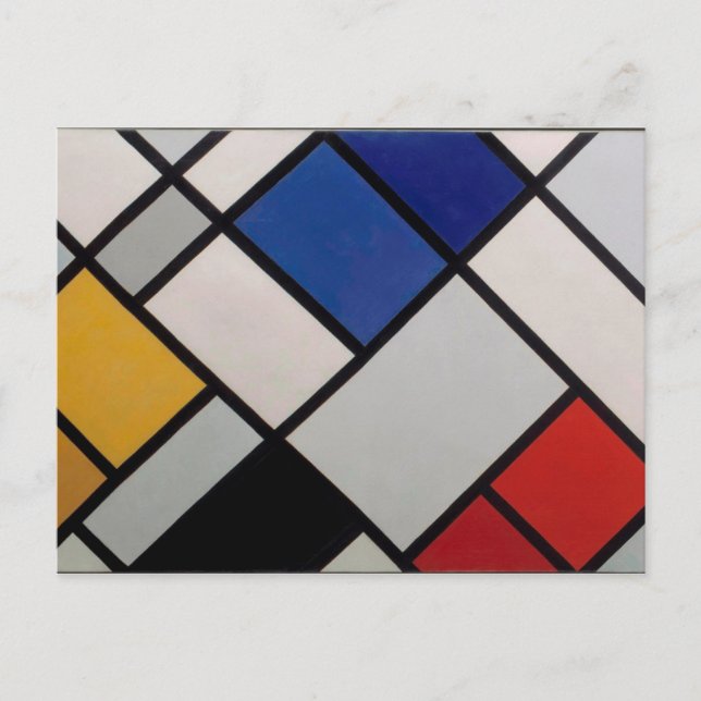 Piet Mondrian Modern Art Postcard (Front)