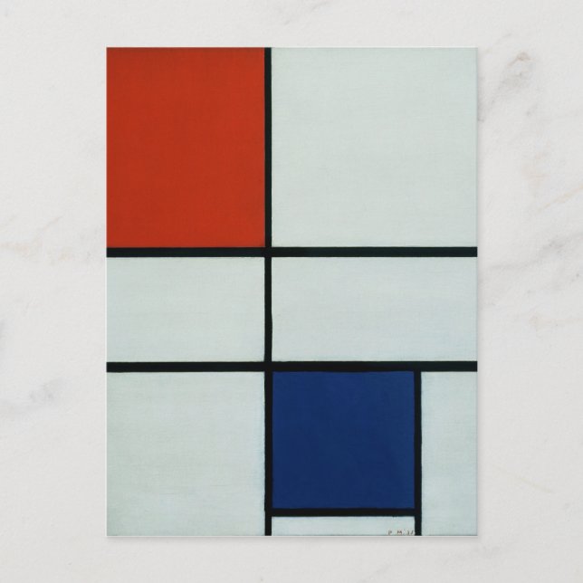 Piet Mondrian Modern Art Postcard (Front)