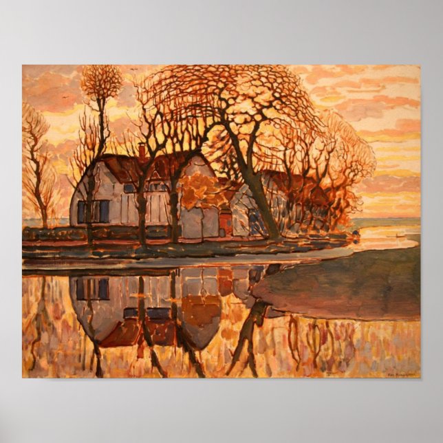 Piet Mondrian Modern Art Poster (Front)