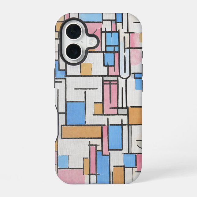 Piet Mondrian Oval Composition Light Colours Case (Back)