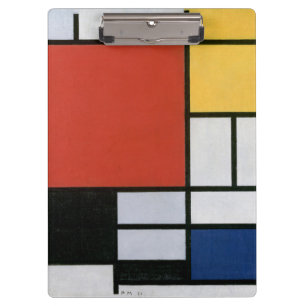 Piet Mondrian Red Blue Yellow Abstract Art Clipboard