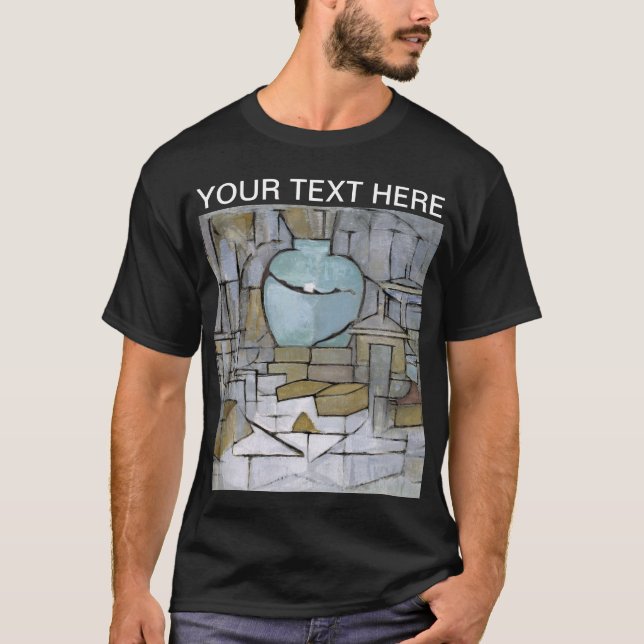 Piet Mondrian Still Life with Gingerpot Custom T-Shirt (Front)
