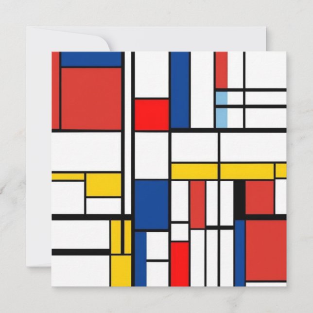 Piet Mondrian Thank You Card (Front)