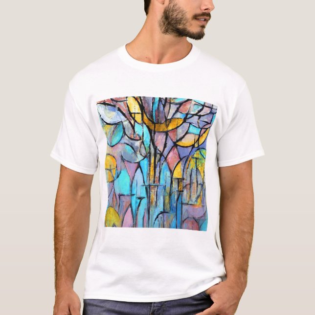 Piet Mondrian Trees T-Shirt (Front)