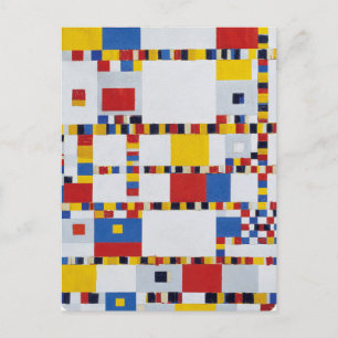 piet mondrian , victory.boogie-woogie postcard