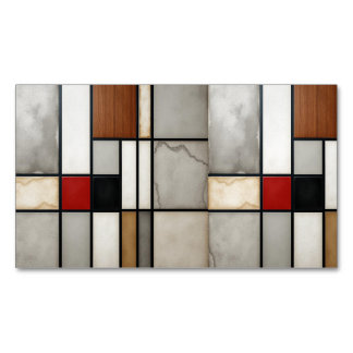 Piet Mondrian Vintage Magnetic Business Card