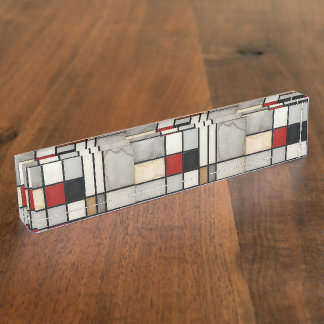Piet Mondrian Vintage Nameplate