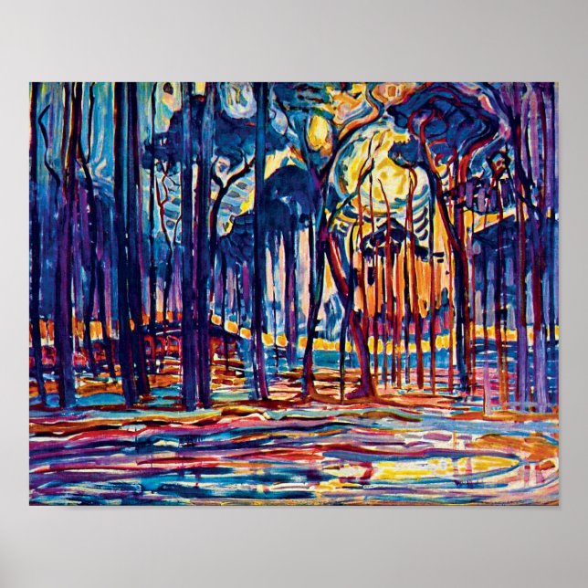Piet Mondrian - Woods Near Oele Fine Art Painting Poster (Front)