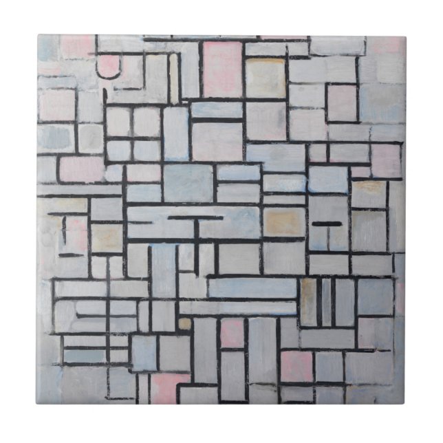 Piet Mondrian's Composition No IV 1914 Ceramic Tile (Front)