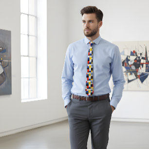 Piet Mondrian's Elegance - Artistic Neck Tie