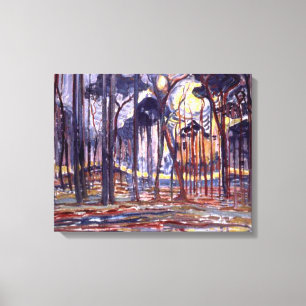 Piet Mondrian's famous painting, Forest, Canvas Print