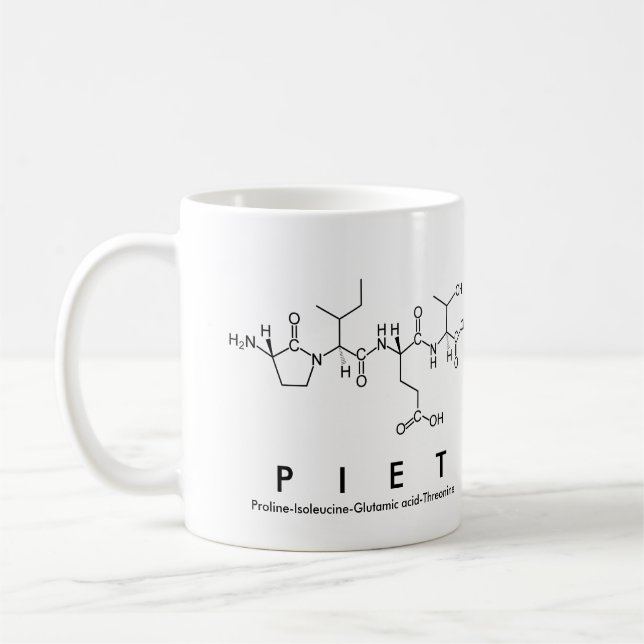 Piet peptide name mug (Left)