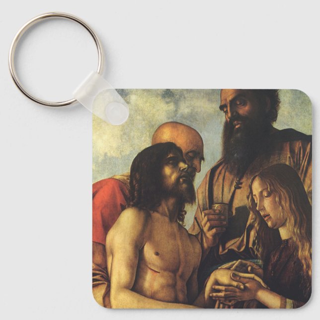 Pieta by Giovanni Bellini, Renaissance Fine Art Key Ring (Front)