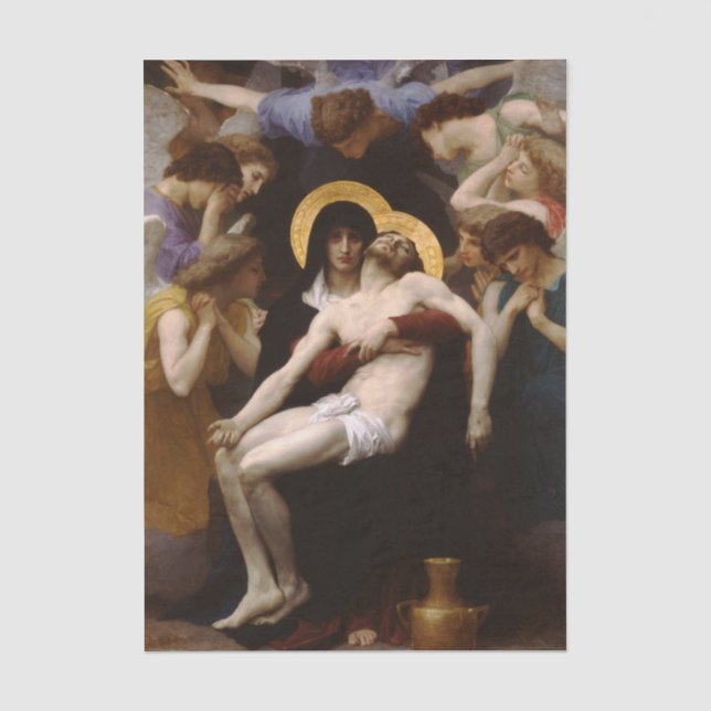 Pieta by William Bouguereau Tissue Paper (Front)