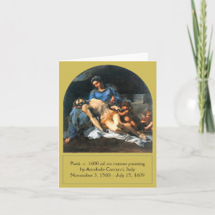 Pietà c. 1600 by Annibale Carracci, Italy  Holiday Card