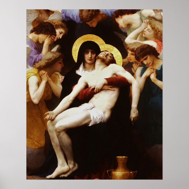 Pieta Jesus Crucifixion Lamentation Virgin Mary  Poster (Front)