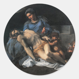 Pieta Jesus Mary Good Friday in Lent Classic Round Sticker