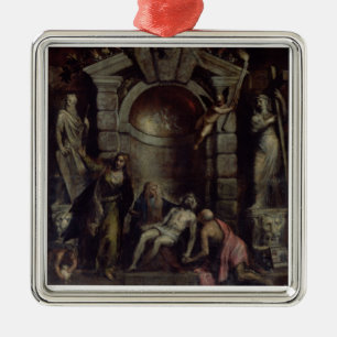 Pieta Metal Tree Decoration