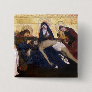 Pietà of Villeneuve-lès-Avignon 15 Cm Square Badge