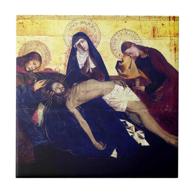 Pietà of Villeneuve-lès-Avignon Gift Box Ceramic Tile (Front)