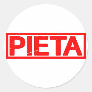 Pieta Stamp Classic Round Sticker