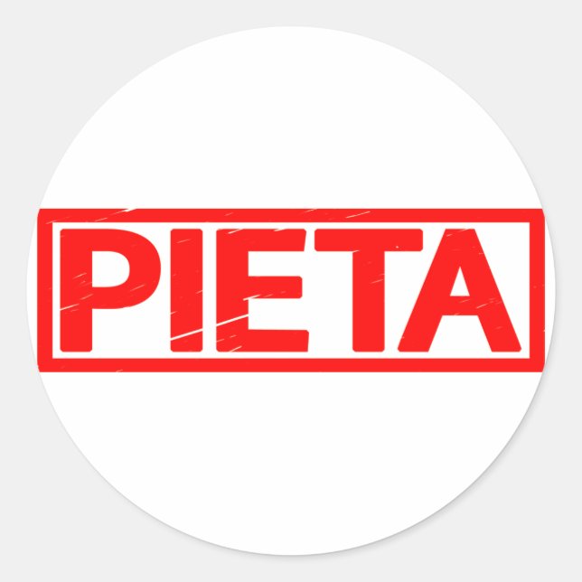 Pieta Stamp Classic Round Sticker (Front)