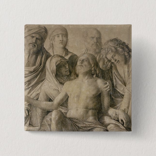 Pieta, The Dead Christ 15 Cm Square Badge (Front)