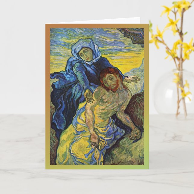 Pieta, Vincent van Gogh  Card (Yellow Flower)