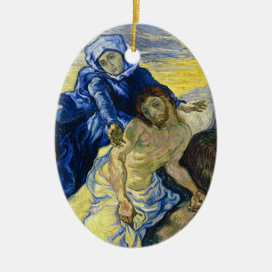Pieta Vincent van Gogh fine art painting Ceramic Tree Decoration
