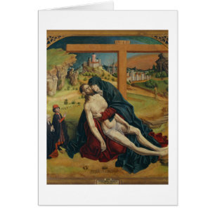 Pieta with Two Donors (oil on panel)