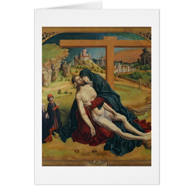 Pieta with Two Donors (oil on panel) (Front)