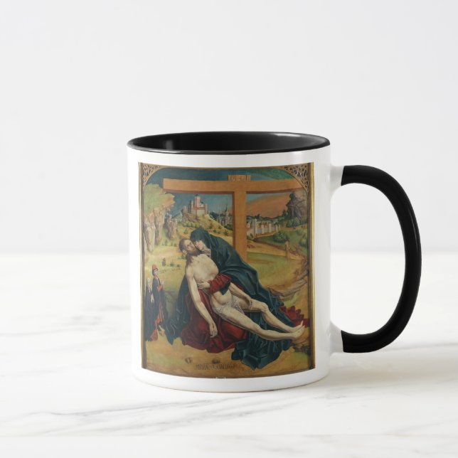 Pieta with Two Donors (oil on panel) Mug (Right)