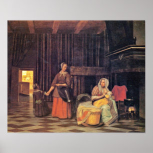 Pieter Bruegel Elder - Census of Bethlehem Detail Poster