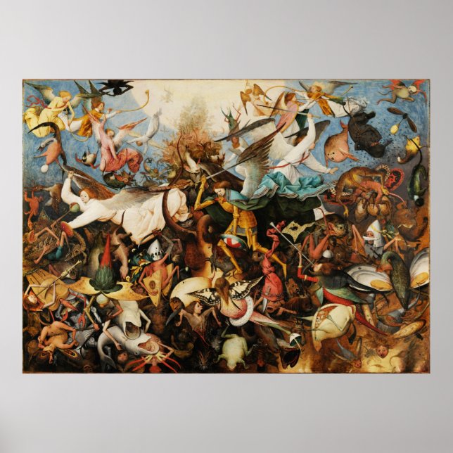Pieter Bruegel Fall of the Rebel Angels Painting Poster (Front)