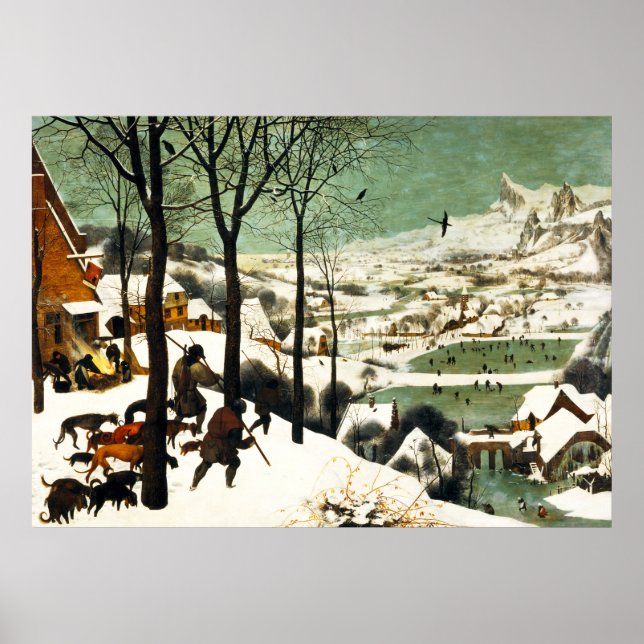 Pieter Bruegel Hunters in the Snow Poster (Front)