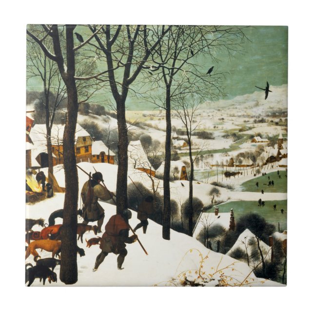 Pieter Bruegel Hunters in the Snow Tile (Front)