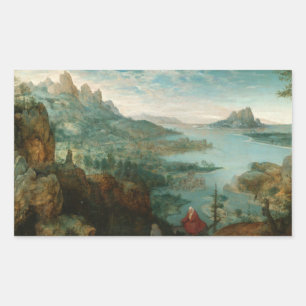 Pieter Bruegel - Landscape with flight into Egypt Rectangular Sticker