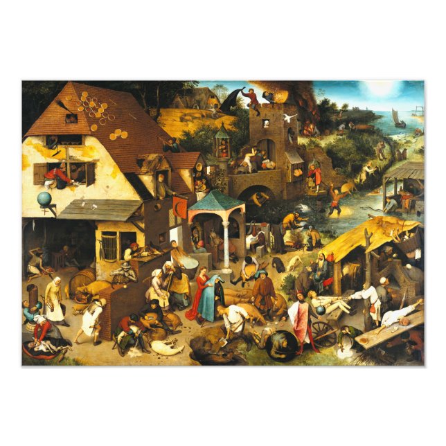 Pieter Bruegel Netherlandish Proverbs Photo Print (Front)