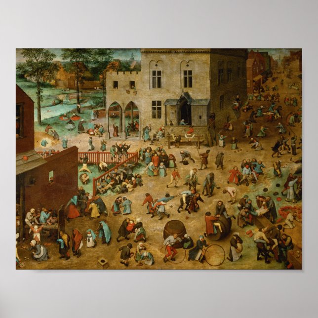 Pieter Bruegel the Elder - Children’s Games Poster (Front)