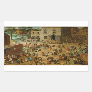 Pieter Bruegel the Elder - Children’s Games Rectangular Sticker
