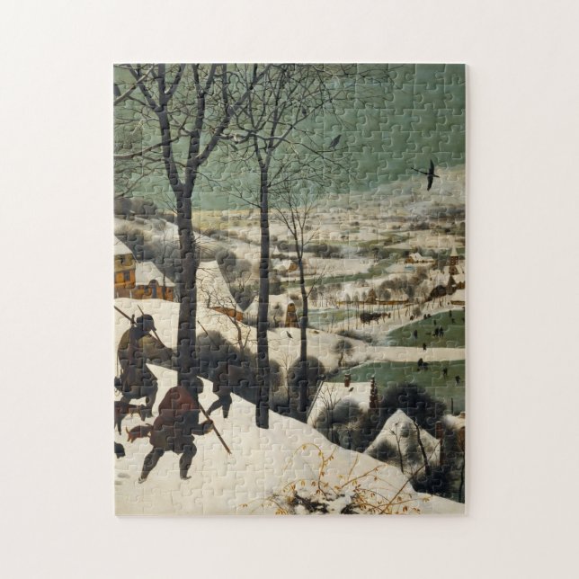 Pieter Bruegel The Elder - Hunters In The Snow Jigsaw Puzzle (Vertical)