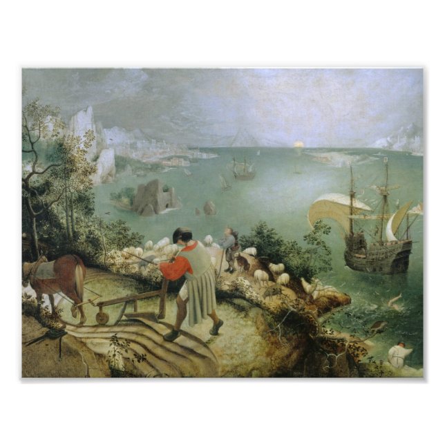 Pieter Bruegel the Elder -Landscape Fall of Icarus Photo Print (Front)