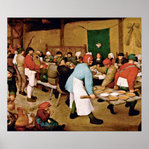 Pieter Bruegel The Elder - Peasant Wedding 1566 Poster