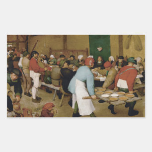 Pieter Bruegel the Elder - Peasant Wedding Rectangular Sticker