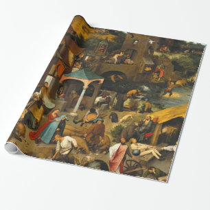 Pieter Bruegel the Elder - The Dutch Proverbs Wrapping Paper